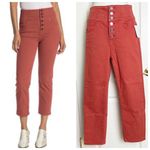 Joie  Laurelle high Rise button fly crop jeans Size 26 Burnt Orange NEW Photo 1