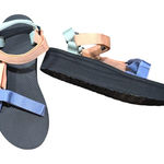 Teva  Sandals Womens 11 Pastel Platform Strappy‎ Shoes Comfy NEW Peach Green Photo 0