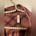 Free People  Ruby Button Down Oversized ombré/dip-dye flannel size large Photo 2