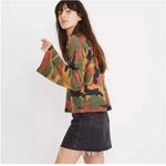 Madewell Cottontail Camo Wide-Sleeve Sweater Merino Wool Cropped Sweater | XL Photo 1