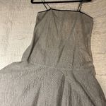 Rag and Bone Striped Black White Drop Waist Mini Dress Size 6 Linen Blend USA Made Photo 8