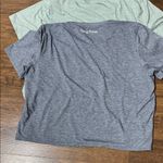 Outdoor Voices  Heathered Tees in Blue and Green Photo 3