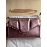 Liselle Kiss pink metallic leather clutch handbag crossbody Photo 7