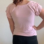 Loft  pink ruffle sleeve t-shirt Photo 5