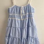 Mustard Seed Blue and White Gingham Mini Dress Photo 0