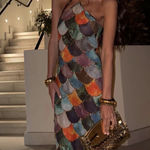 Halter Satin Rainbow Dress Multiple Photo 0