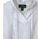 Ralph Lauren Lauren | M | Open Knit Mesh Short Sleeve Hoodie Hood Top Women's Photo 1