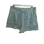 ZARA ✨ Terry Cloth Teal Sz Large Shorts✨ Photo 3