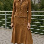 Laurèl by Escada 100% Goat Suede Suit Set Photo 0