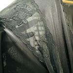 Lily Of France  Rosa Puleo-Szüle Vintage Black Lace Wrap Nightgown Chemise Slip D Photo 1