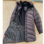Marmot Black Montreal Long Down Puffer Jacket Faux Fur Hood S 700 Fill Photo 4