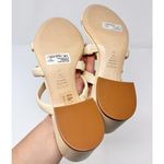 Schutz NEW Olly Mid Block Nappa Leather Strappy Sandal Cream White 10.5 Photo 4