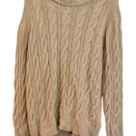 L.L. Bean wool ivory cableknit turtleneck sweater xl petite Size undefined Photo 0
