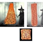 ViTG Halloween Neck Scarf Orange Black Cats Jack O Lantern Bats Spiderwe… Photo 8