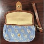 Dooney & Bourke Signature Blue Monogram Denim Detachable Strap Wristlet Wallet Photo 2