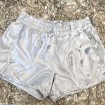 FILA Gray and White Athletic Shorts with Reflective Finish Photo 0