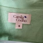 Camila Coelho  Linen Blend Mint Green Adam Blazer Size S Photo 2