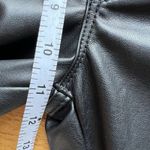 MOTHER Denim MOTHER The Insider Ankle Wax On Wax Off Sz 30 Black Faux Vegan Leather Photo 6