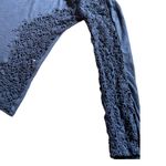 Sundance Lily's Paramour Navy Crochet Longsleeves Top Women’s Size Medium A7 Blue Photo 6