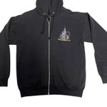 Disney Walt World Magic Castle Black Zip Jacket Size Medium Photo 1