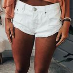 White Denim Shorts Size 25 Photo 0