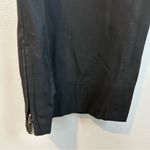 Theory  Coated Black Trouser Dress Pants w/ Zipper Ankles Size 10 Photo 6