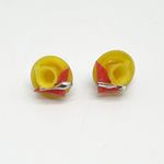 Vintage Miniature Teacup & Saucer Yellow Earrings for Pierced Ears Photo 1