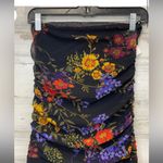 Black Floral Strapless Jumpsuit FUZZI Jean Paul floral botanical designer spring Size L Photo 4