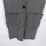 Sioni Sweater Vest Womens Medium Black White Knit Viscose Photo 2