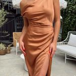 Show Me Your Mumu Jodie Maxi Dress in Copper Luxe Satin XS Photo 1