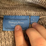 Vera Wang Simply Vera  Women's Brown and Silver turtleneck women's size l… Photo 2