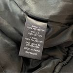 Kendall + Kylie Bomber Jacket Satin Zip Front Ribbed Hem Dark Olive Black S Photo 5