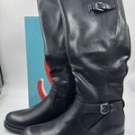 Baretraps  Ladies' Size 9, Cassidy Faux Leather Riding Boot Mid Calf Black New Photo 0