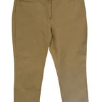Ann Taylor Womens Pants Size 8 Beige Mid Rise Pockets Hook and Eye Flat Front Professional Photo 0
