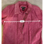 Style & Co Women's Vintage Retro. Pink Suede Leather Jacket L Photo 3