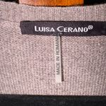 Luisa Cerano y2K Luxe Knit Cashmere Mini Sweater Dress with Sequins size 16 Gold Photo 8