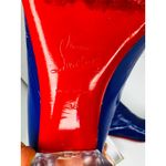 Christian Louboutin Blue Patent Leather Vogue Plexi Telesiege Ankle Boots EU 38 Photo 5