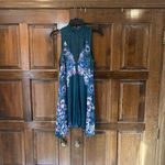 Free People Intimately Marsha Evergreen Print Lace Slip Dress Size Small Photo 1