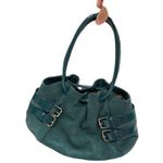 Cole Haan women’s green leather suede handbag purse medium size SKU 3557 Photo 15