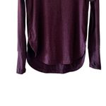 Athleta  Crewneck Burgundy Thumbhole High Lo Asymmetrical  Sporty Soft Long Sleev Photo 4