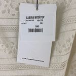 Sabina Musayev Libi Dress Ivory Lace Overlay Flutter Sleeve Ruffle Hem Fairycore Size M Photo 6