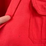 New York And Company  Coral Linen Belted Button Up Jacket Blazer Size 14 FLAWED Photo 4