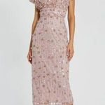 Mac Duggal  94117 Vintage Lilac Floral Appliqué Beaded Cocktail Sheath Dress 16 Photo 0