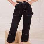 Big Bud Denim Carpenter Jeans Black Women’s Size 2XL Contrast Stitch Workwear Photo 0