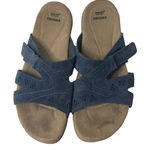 Earth Origins Earth Orgins Women's Size 11 Blue Slide Leather Comfort Sandals‎ Photo 0