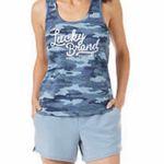 Lucky Brand New Womens  Logo Camo Tank Top - Sz L Photo 0
