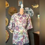 Bonworth Vintage White  Buttonup Pastel Floral Flowers XXL Photo 2