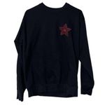 Netflix  Stranger Things size medium black sweatshirt embroidered red Demogorgon Photo 0