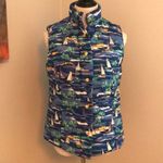 NWT Island Republic Sail Boat Print Puffer Vest Blue sz Medium Photo 4