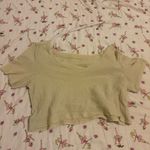 Ran cropped off the shoulder tee shirt Yellow Photo 2